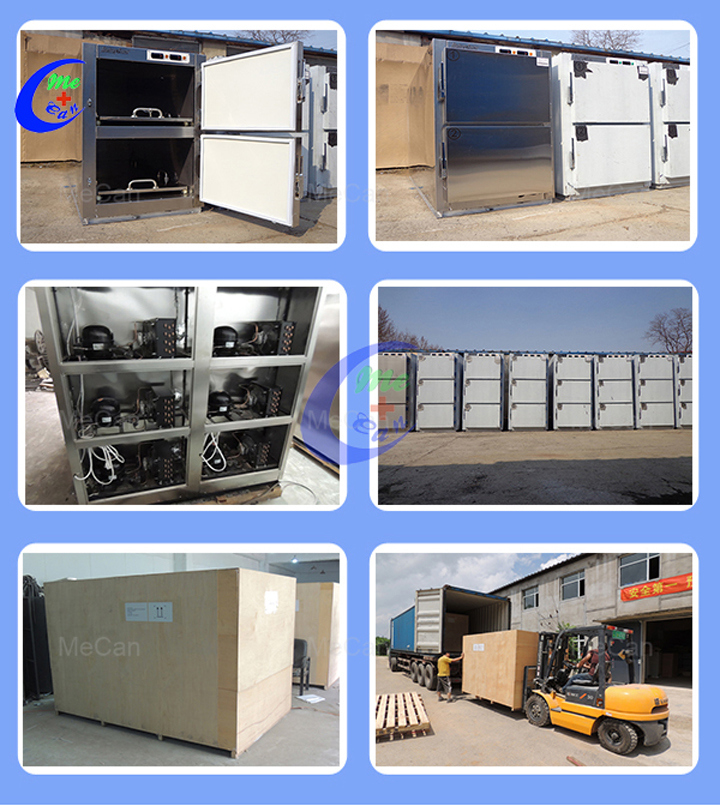 Mortuary Equipment Mortuary Body Refrigerator Freezer, 6 Bodies Stainless Steel Mortuary Coolers Cabinets