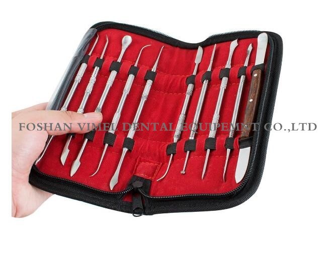 Dental Lab Stainless Steel Kit Wax Carving Tool Set Instrument