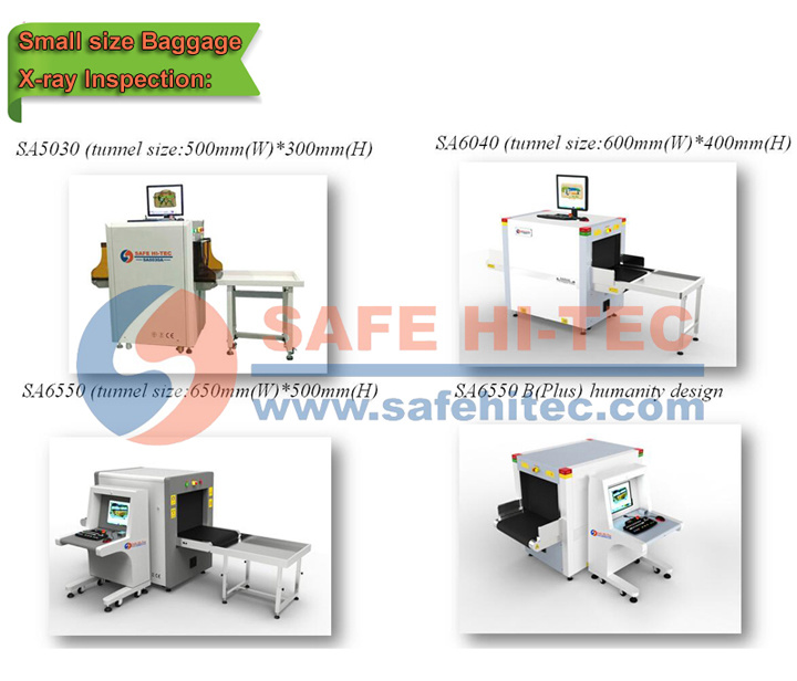 Security X-ray Baggage Search Device Screening Machine for Weapon Detection SA6550-Win7