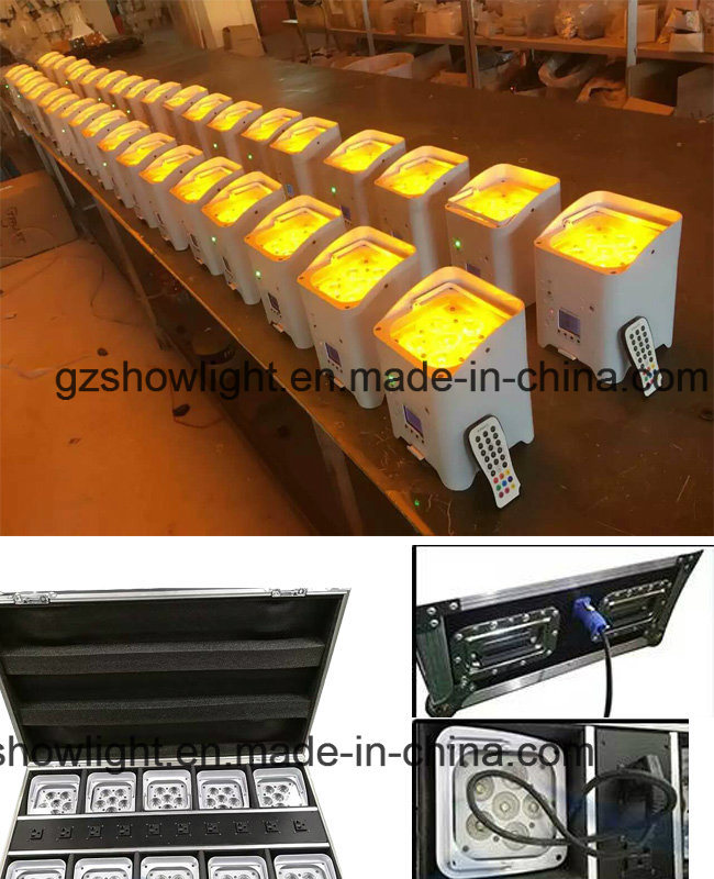 RGBW 4in1 or 6in1 LED DMX Freedom Battery PAR Light, Wireless Operated Power PAR Can Light