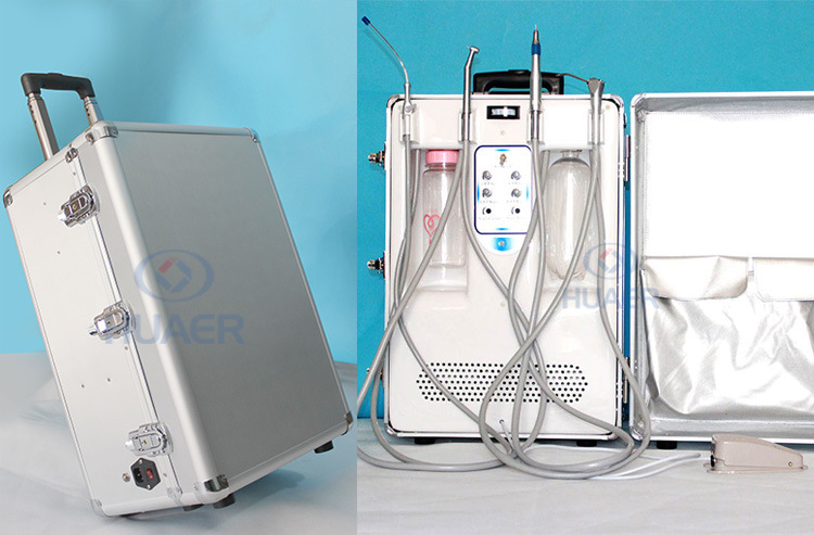 Portable Dental Unit Hr-Dp12 with Bulid in Air Compressor