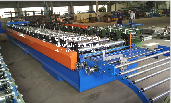 Metal Steel Trapezoidal Roofing Panel Roll Forming Machine Metal Roof Sheet Rolling Forming Line
