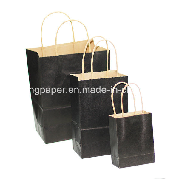 Black Kraft Paper Handbag