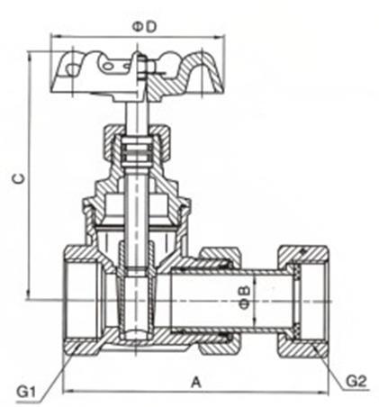 Brass Water Meter Gate Valve/Brass Gate Valve for Water Meter