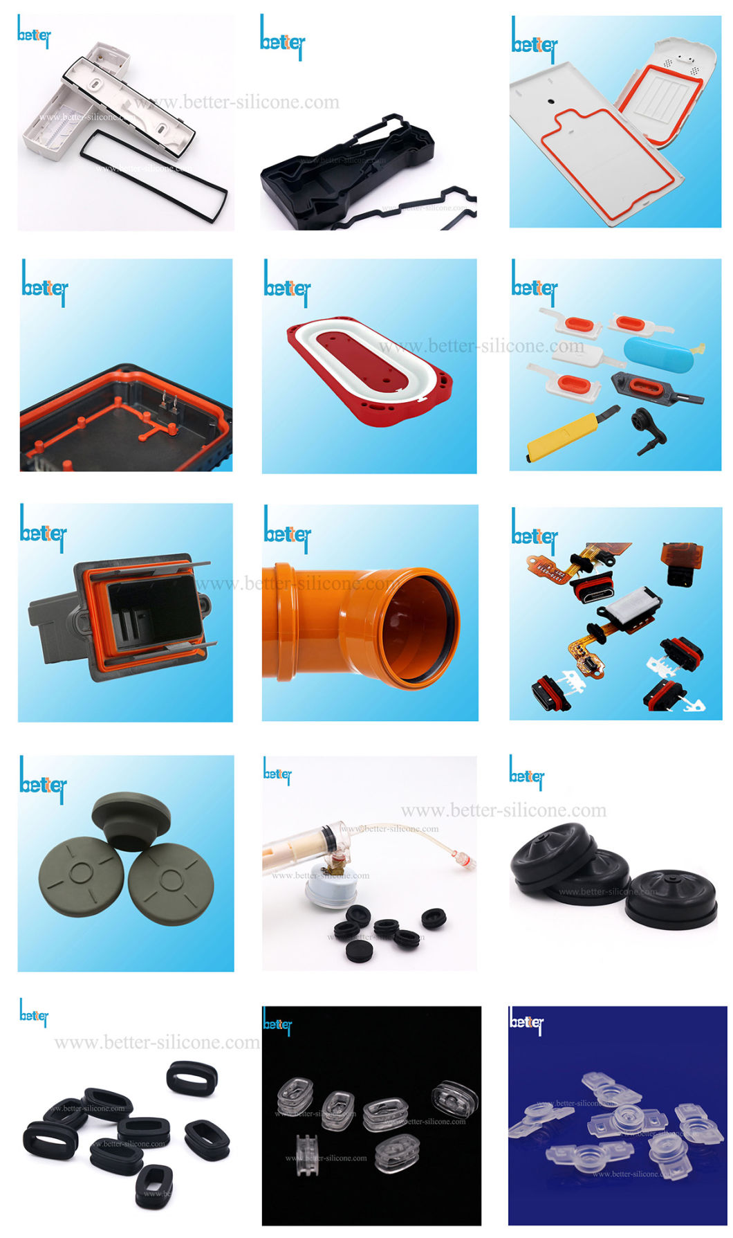Custom Silicone/EPDM/Neoprene/FKM Rubber O Ring Gasket Seals Lock Washers