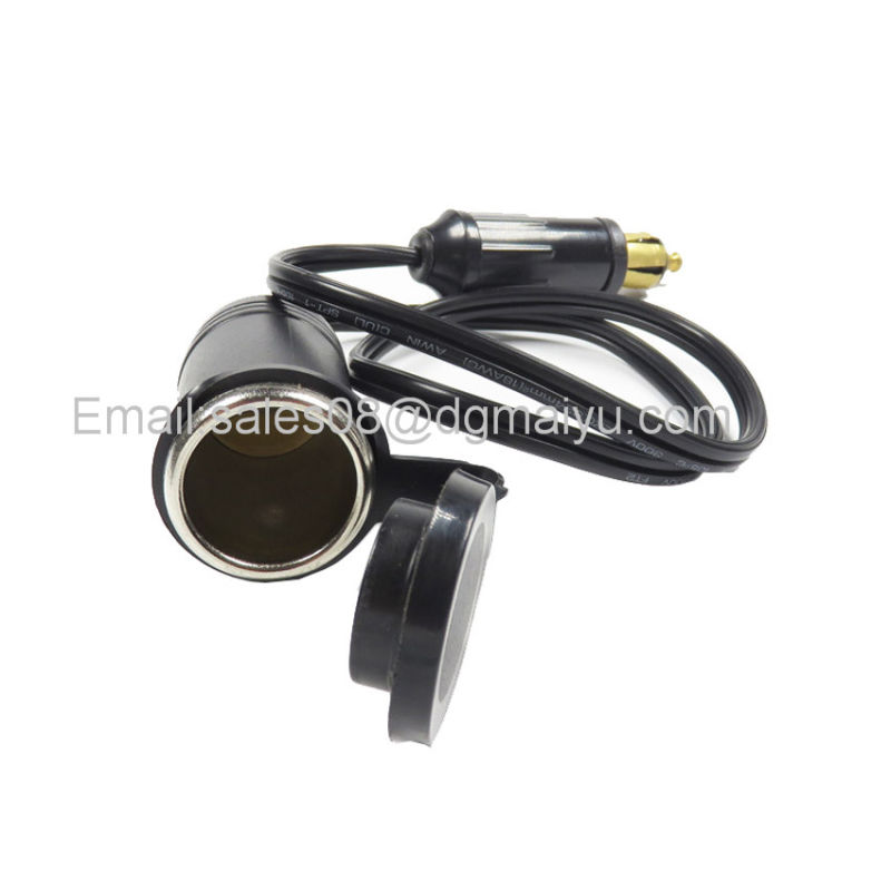 European 12V (DIN) High-End Motorcycle Car Cigarette Lighter Socket Power Plug Conversion Cable Accessory for BMW