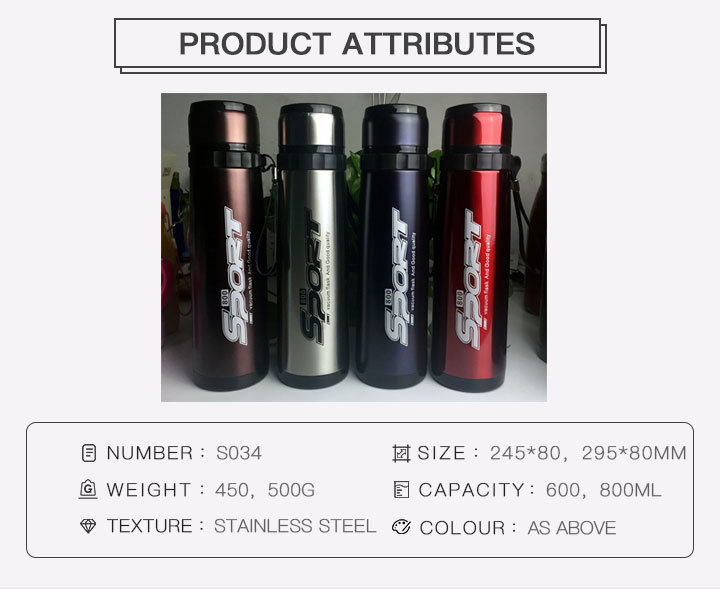 Stainless Steel Vacuum Insulated Large Capacity Travel Water Bottle