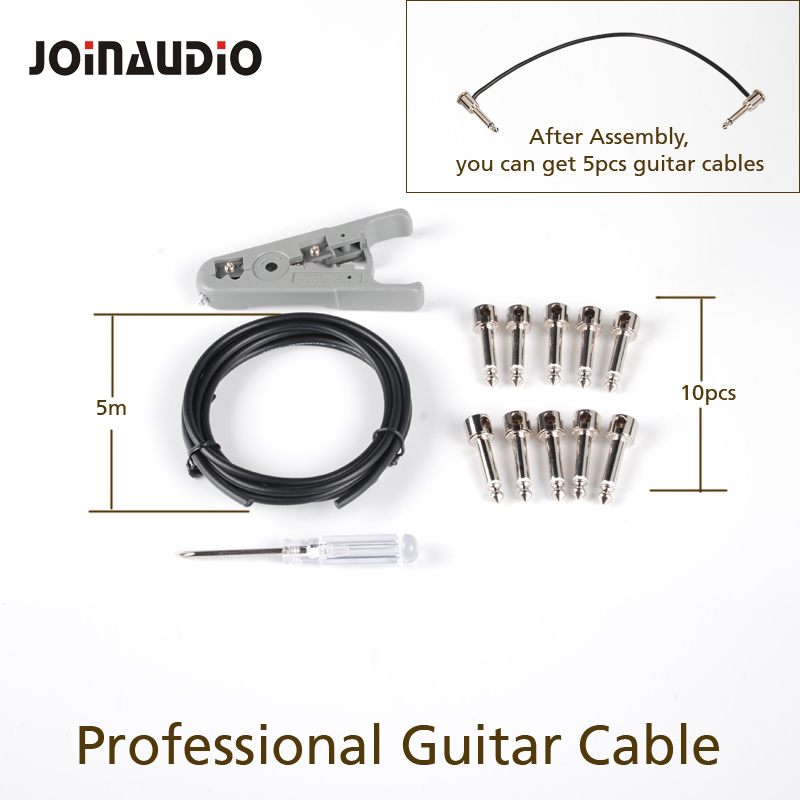 PRO Instrument Cable DIY Solderless Kits Guitar Pedal Patch Cable Kit (4.2002-5M)