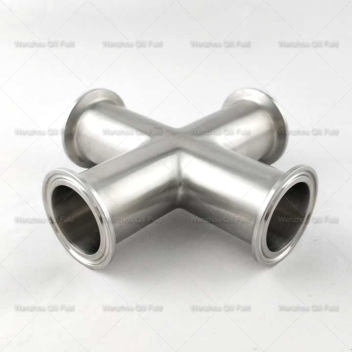 Stainless Steel Pipe Fittings Sanitary Tee Welding Cross