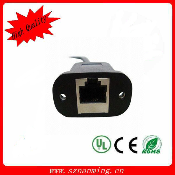 RJ45 Ethernet Extension Cable Panel Mount