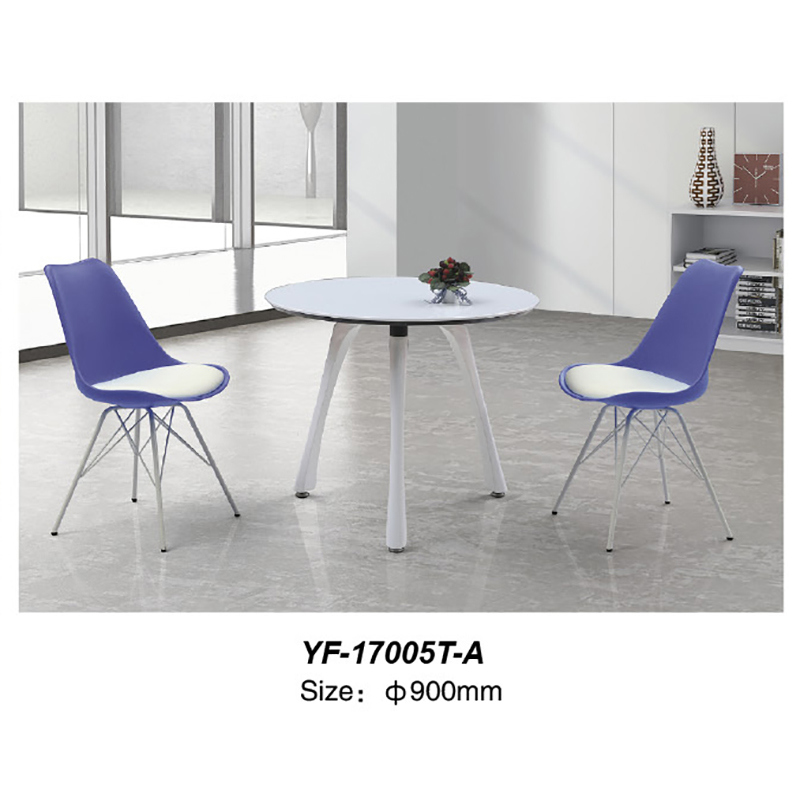 Simple Style Modern Tempered Glass Office Coffee Table (YF-T17005)