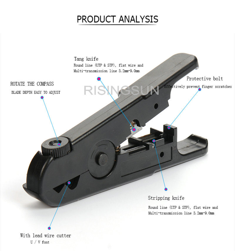 Multi Function Cable Stripping Knife Wire Stripper Tool