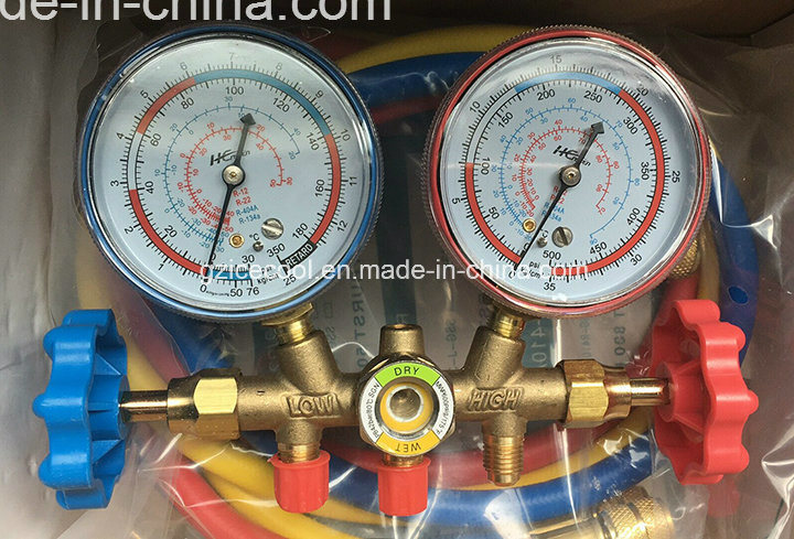 Refrigerant Pressure Gauge High and Low Dual Pressure Testing Manifold Gauge CT-536g for R22, R134A, R404A