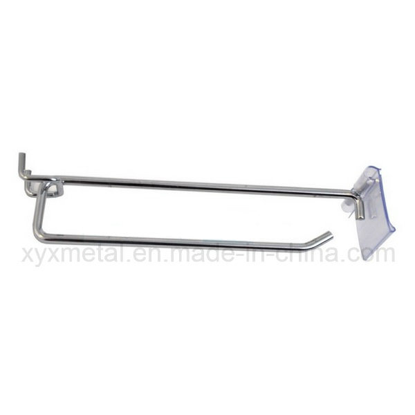 Chrome Plated Metal Hanger Slatwall Pegboard Wire Display Hooks