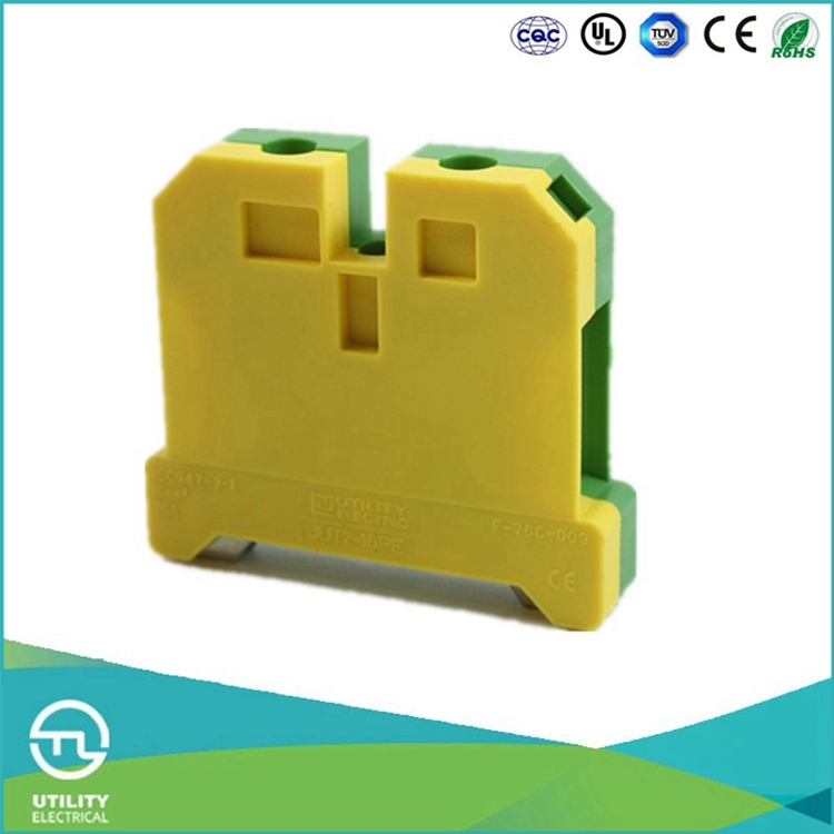 Ground Earth Terminal Blocks Wire Connector PE Material Jut2-16PE Wire Clamp