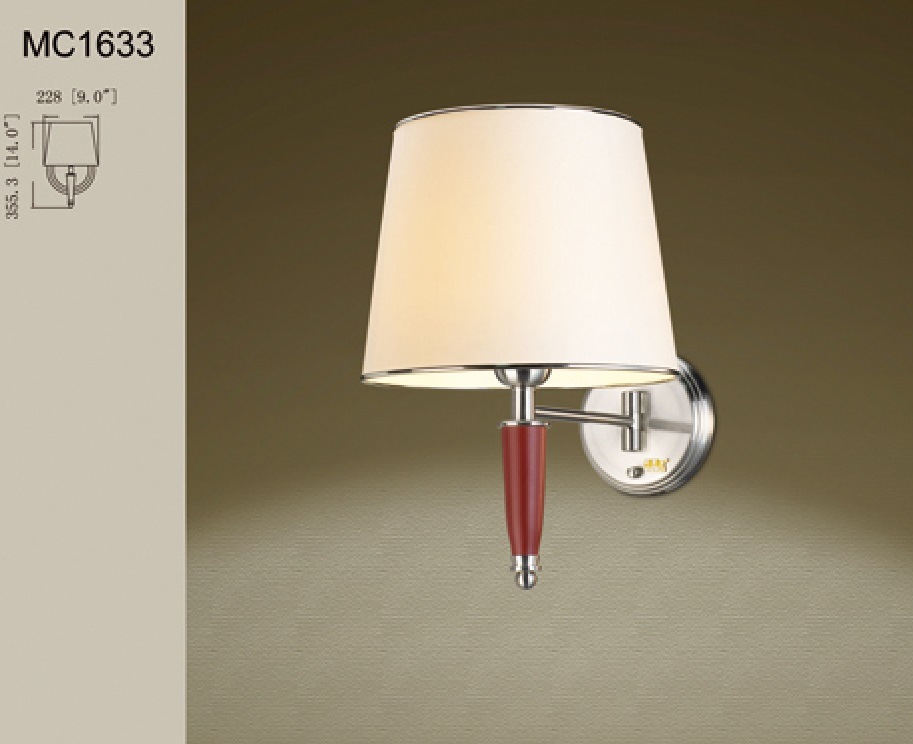 Modern Bedside Steel Rubberwood Desk Lamp (KAMT2618)
