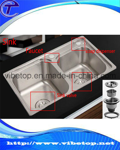 Export Southeast Asia Stainless Steel Kitchen Sink with Drainboard