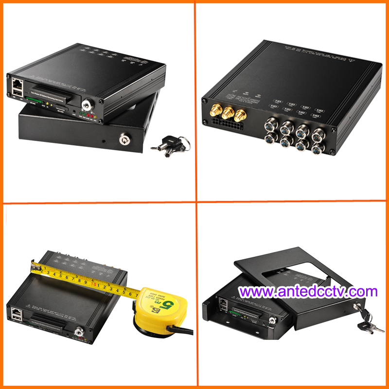 4/8 Channel 1080P Vehicle Surveillance Systems with Security Camera and Car Mobile DVR, GPS Tracking