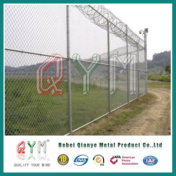 High Security Galvanized Chain Link Fence/ PVC Coated Garden Fence