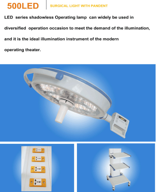 Shadowless Operation Lamp with Movable Pendant (500P)