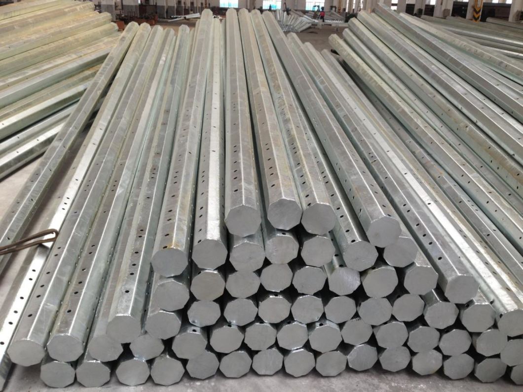 Q345 Hot DIP Galvanized 30FT Octagonal Steel Pole