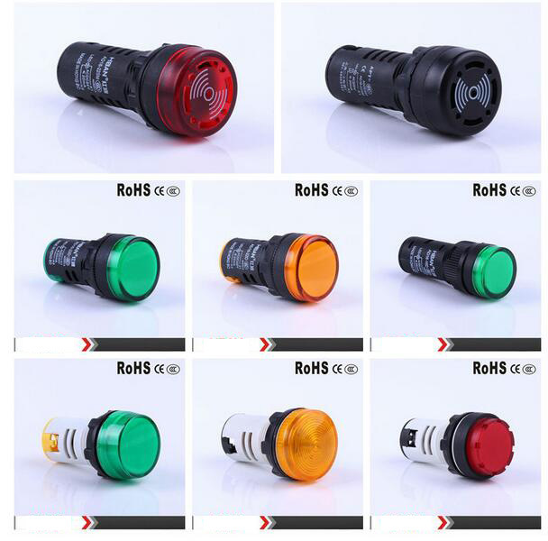 Ad16 Ad22 Green Red Yellow Blue White 110V DC Pilot Lamps