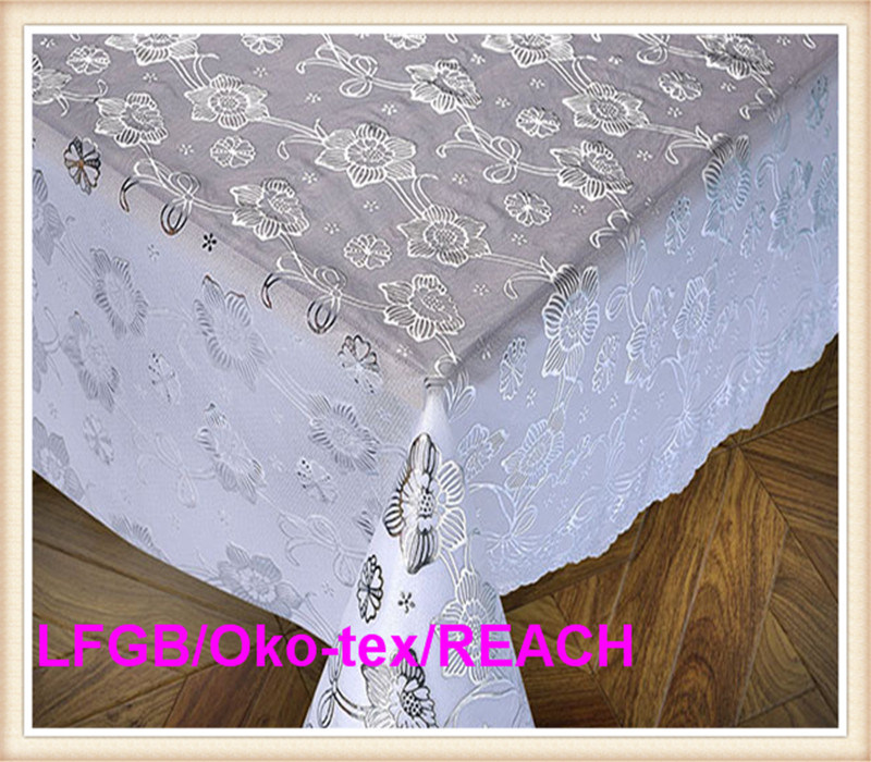 PVC Lace Gold Table Cloth in Roll Hot Sale (JFBD-003)