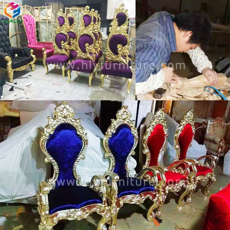 Foshan Manufacturer Luxury Classsical Dining King Chair Set