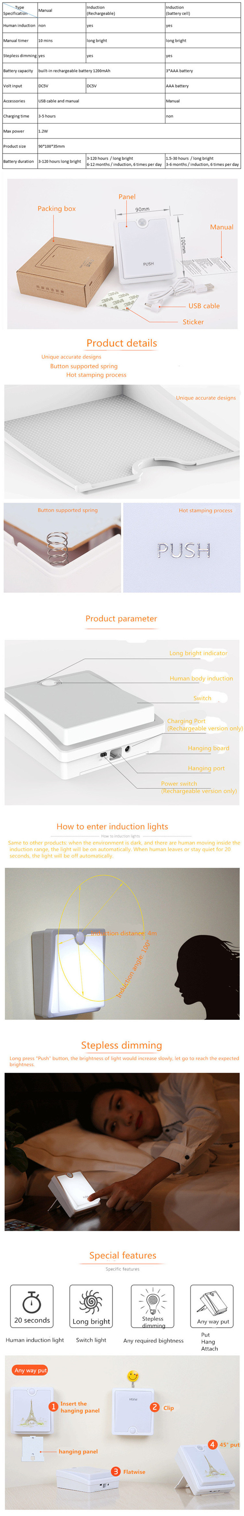 KW-C6 Induction Charge table lamp new LED table lamp