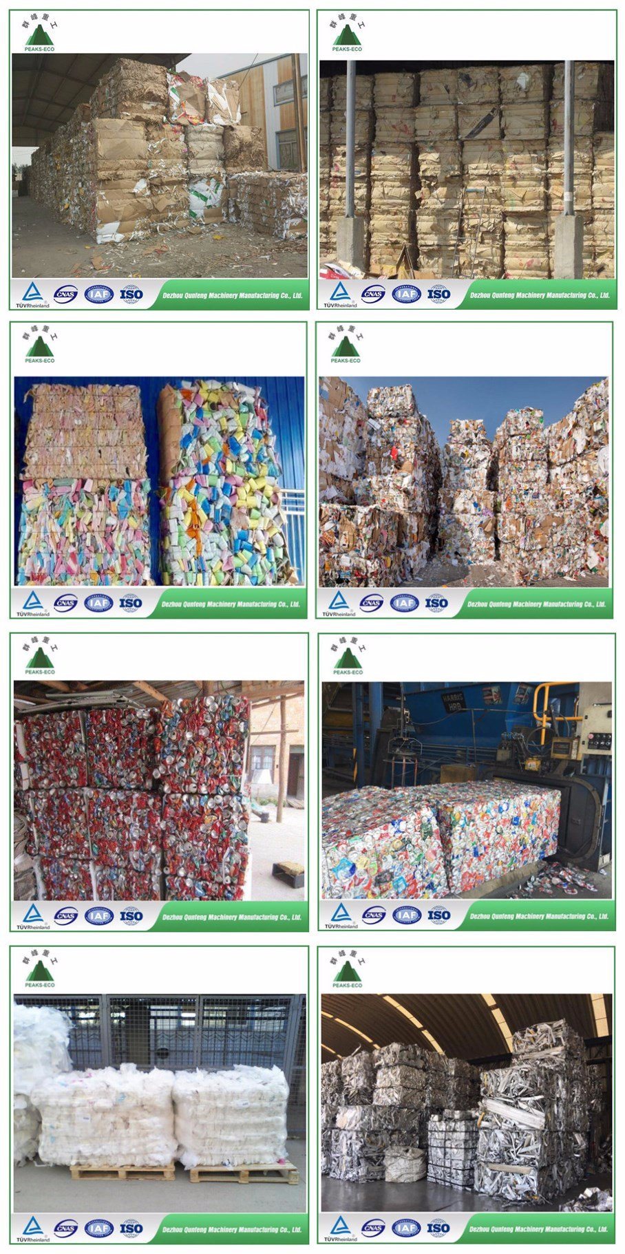 Hydraulic Recycling Waste Paper Baler for Sale/Straw/Plastic/Paper/Cardboard/Occ Press Baler Machine Made in China/Recycling Baler