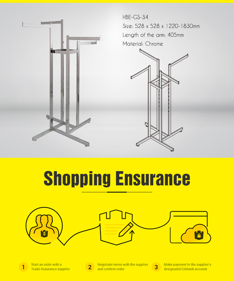 Six Arms Stainless Steel Garment Rack