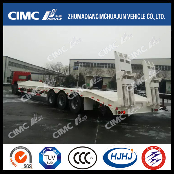 3 Axle 50-80t Cimc Low Bed Trailer Lowboy Semi Trailer Trcuk Tractor Trailer