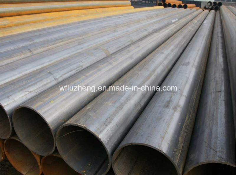 Galvanized or Black ERW Carbon Line Steel Pipe, ERW Water Pipe Dn300 Dn250 Dn200 Dn150