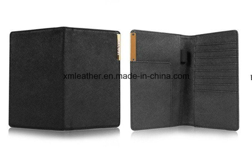 Black Imitation Leather Travel Passport Holder for Men