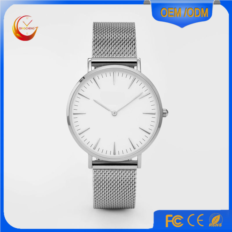 Promotion Sport Stainless Steel Fashion Lady Men's Brand Quartz Wrist Watch