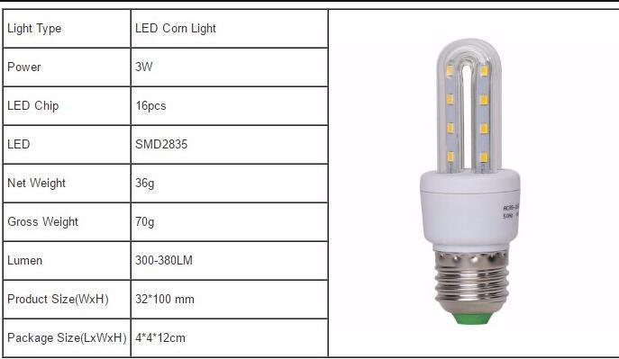 High Power E27 LED Corn Bulb Lamps LED Spotlights Corn LED Bulb