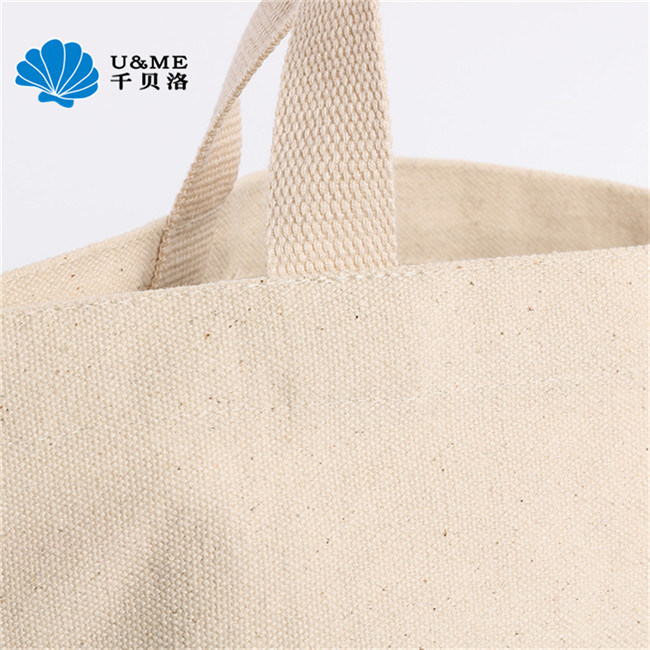 Promotional Tote Blank Black Dots Chaff Canvas Cotton Basket Bag