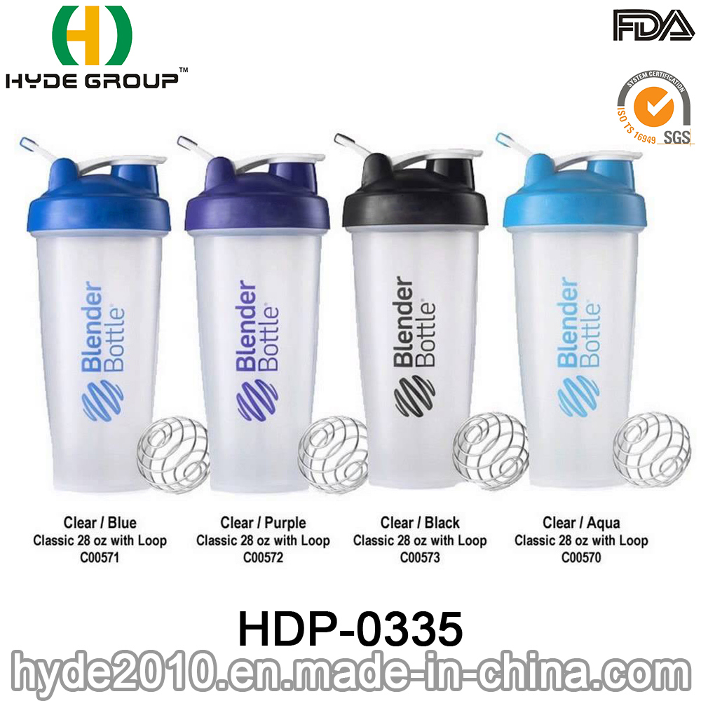 Customized BPA Free 600ml PP Protein Plastic Shaker Bottle