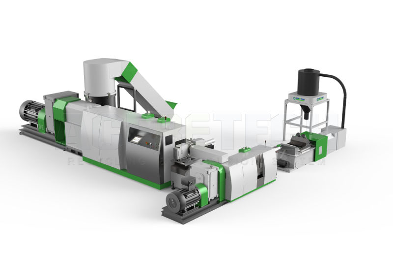 Two-Stage Plastic Extruder for PP Woven Bags Recycling
