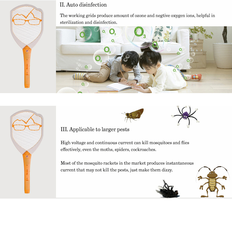 CE&RoHS Electric Mosquito Swatter for European Markets