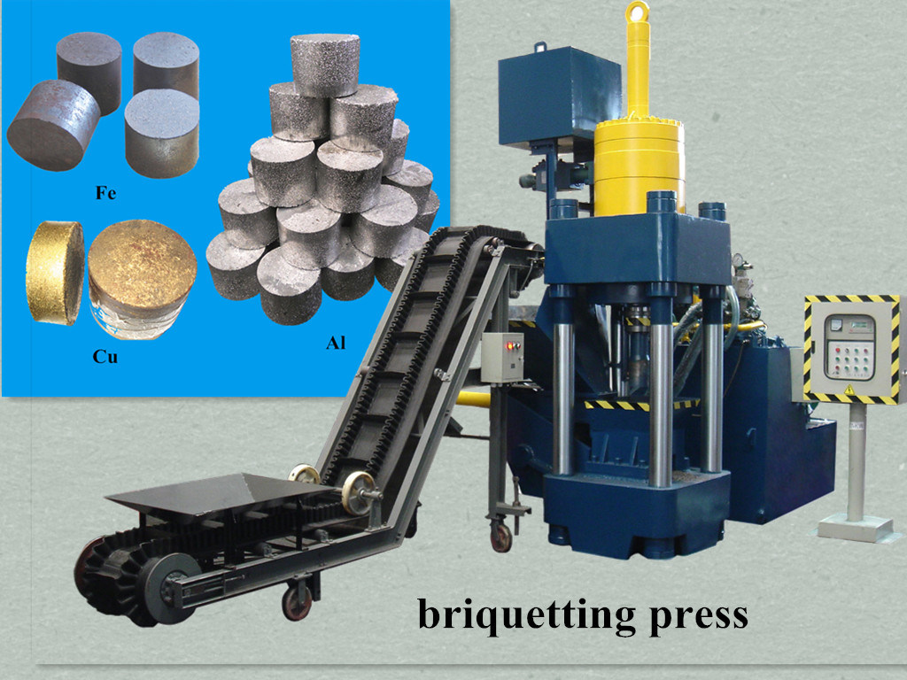 Briquetters Automatic Aluminum Iron Metal Scrap Hydraulic Briquette Recycling Machine-- (SBJ-360)