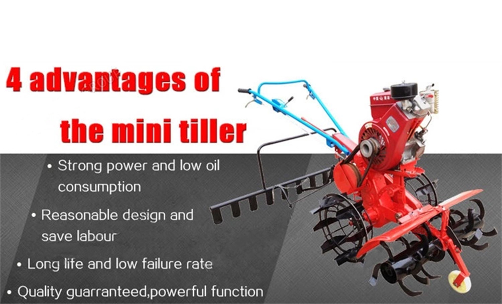 Garden Cultivator Mini Power Tiller with Gasoline Power