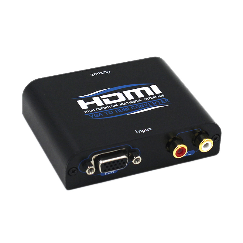 Newest VGA +R/L Audio to HDMI Converter