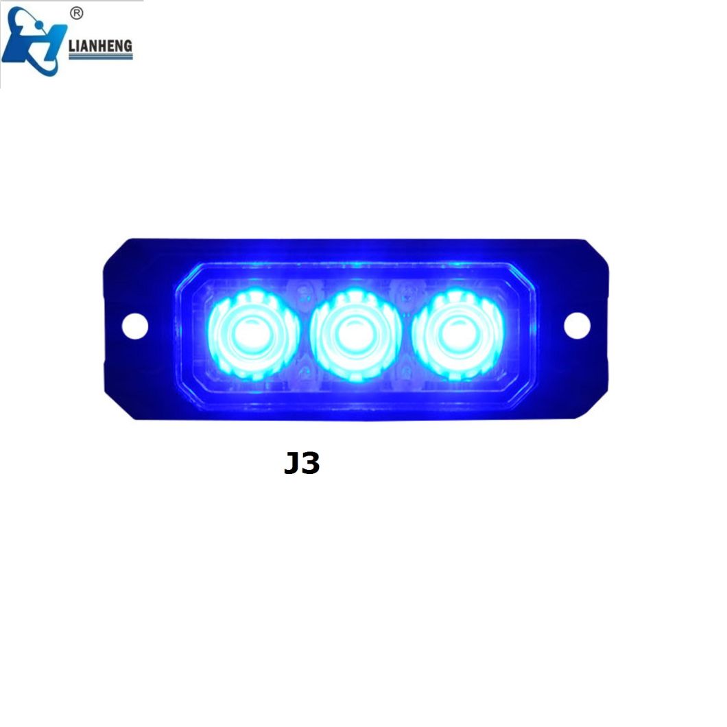 High Quality 3W Red Blue Purple LED Dash Strobe Light