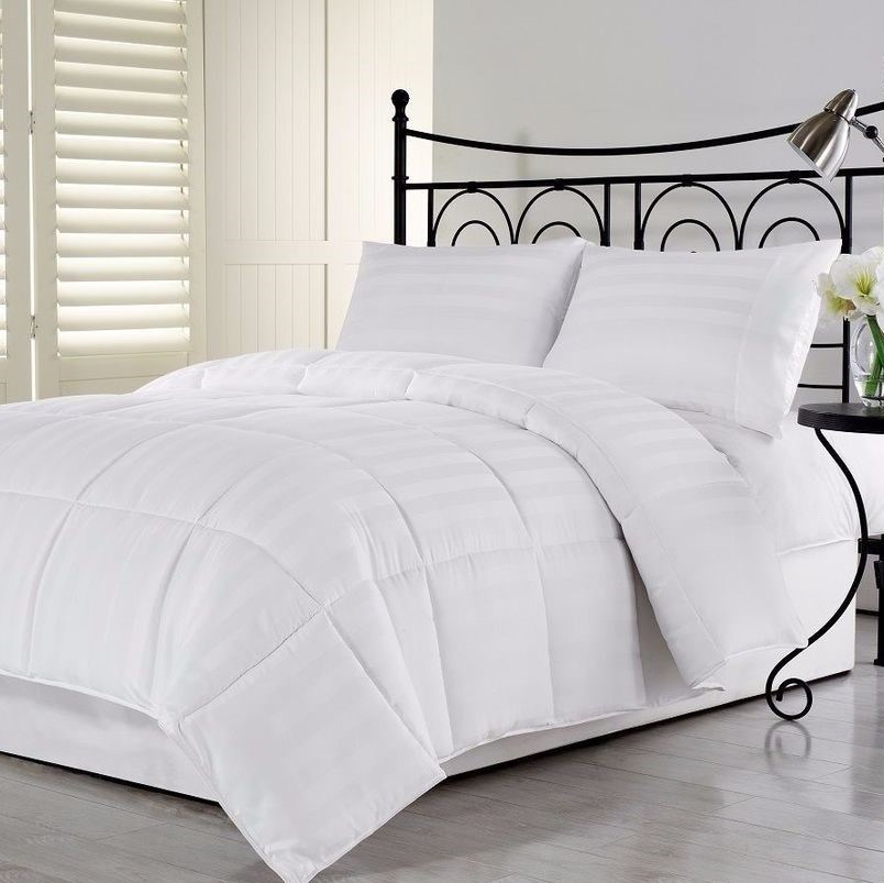 Wholesale 100% Cotton White Stripe Hotel Cotton Comforter (JRD786)