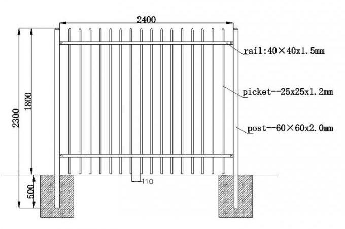 Rome Style Security Aluminum Outdor Cast Aluminum Metal Fence