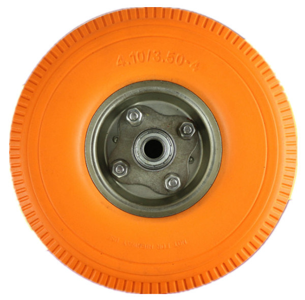 Solid PU Foam Trolley Wheel 10 Inch 4.10/3.50-4 Tyre