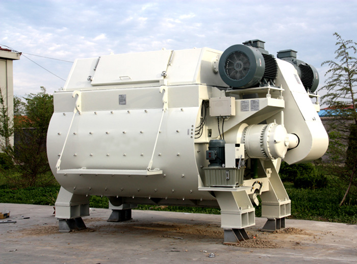 Factory Price Double Shaft Cement Mixer / Twin Shaft Batch Mixer