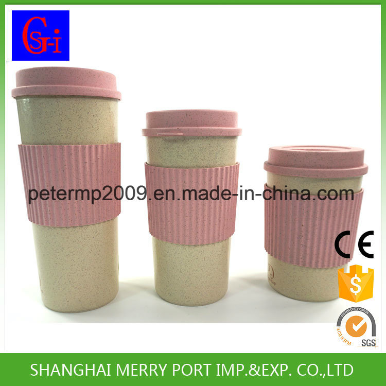 600ml 21oz Hot Sale Wheat Fiber Water Cup, Plastic Mug