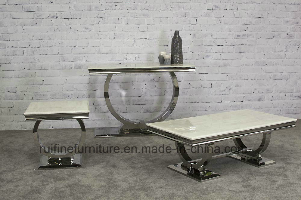 Modern Solid Marble Dining Table Stainless Steel and Italian Cream Velvet Fabric Chairs